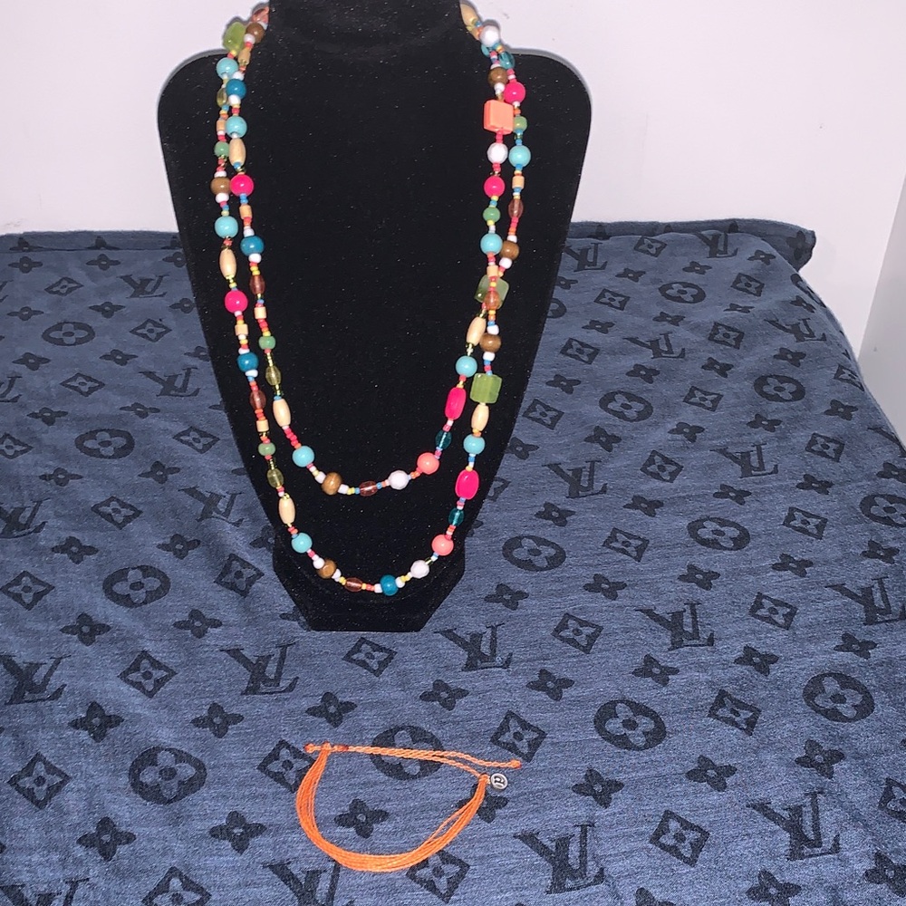 Colorful Beaded Necklace and Bracelet Set